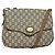Borsa a spalla GUCCI GG Plus Supreme PVC Beige Oro Auth ep9232 D'oro