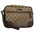 GUCCI GG Supreme Web Sherry Line Clutch Bag PVC Beige Argento 152599 Auth hk2854