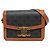 Borsa Céline Triomphe Teen in pelle marrone