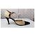 Décolleté bicolore Chanel in pelle beige e nera con cinturino Nero - vista 5