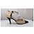 Décolleté bicolore Chanel in pelle beige e nera con cinturino Nero - vista 7