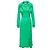 Prada Langarmkleid mit Rüschensaum Grün