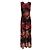 Vestido maxi sin mangas floral rojo / negro Fuzzi Roja
