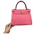 Bolsa Hermès Kelly 25 em couro Swift Rosa