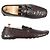 Mocassini in coccodrillo Louis Vuitton marrone scuro - vista 6