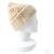 Chanel Cashmere COCO Mark Strickmütze für Damen Weiß Roh - Ansicht 4