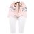 Louis Vuitton Short satinado rosa con flecos