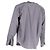 Camicia a maniche lunghe con bottone nascosto Giorgio Armani in cotone grigio - vista 3