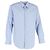 Camicia a maniche lunghe a stampa check in cotone blu di Giorgio Armani Multicolore