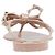 Valentino Garavani Infradito Valentino Rockstud Bow Marrone Carne - vista 3