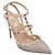 Zapatos Rockstud de cuero marrón Valentino Garavani Gris - vista 3