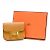 Billetera compacta de cuero Epsom Constance de Hermès Castaño