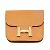 Billetera compacta de cuero Epsom Constance de Hermès Castaño - vista 2