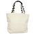 CHANEL Ketten-Tote Tasche aus Lammleder Weiß CC Auth 128237
