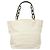 CHANEL Ketten-Tote Tasche aus Lammleder Weiß CC Auth 128237 - Ansicht 3