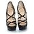 Christian Louboutin, décolleté platform Black Mademoi Nero - vista 3