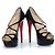 Christian Louboutin, décolleté platform Black Mademoi Nero - vista 5