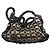Antik Batik Schwarze Lederhandtasche