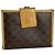 Céline Cartera de cuero marrón Celine Triomphe Castaño