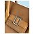 Vintage Courreges Leder-Wolltasche braun - Ansicht 10