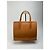 Vintage Courreges Leder-Wolltasche braun - Ansicht 3