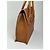 Vintage Courreges Leder-Wolltasche braun - Ansicht 7