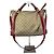 Vintage 2Way Gucci Monogramm Tasche beige rot