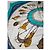 Céline Foulard in seta vintage Celine blu turchese e bianco Multicolore - vista 5