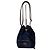Vintage Courreges Paris Leder Eimer Tasche navy Marineblau