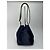Vintage Courreges Paris Leder Eimer Tasche navy Marineblau - Ansicht 5