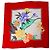 Leonard Seidenschal mit buntem Blumenmuster und rotem Rand Mehrfarben