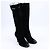 Timeless Botas largas de terciopelo Chanel Coco Mark en negro, talla 37,5 EU - vista 2