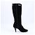 Timeless Botas largas de terciopelo Chanel Coco Mark en negro, talla 37,5 EU - vista 3