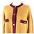 Cardigan bicolore in cashmere COCO di Chanel Giallo - vista 2