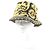 Cappello bucket reversibile in seta con logo FF di Fendi Marrone Nero Giallo - vista 2