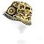 Cappello bucket reversibile in seta con logo FF di Fendi Marrone Nero Giallo - vista 3