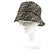 Cappello bucket reversibile in seta con logo FF di Fendi Marrone Nero Giallo - vista 6