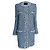 Chanel Abrigo de tweed iridiscente Supermarket Runway 36 FR Azul