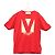Camiseta Valentino de algodón rojo Auth ym007M Roja
