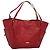 Sac fourre-tout en cuir rouge et or Auth 125684 de BURBERRY Doré
