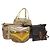 Borsa a Spalla Coach in Pelle Tela 5 Set Nero Beige Marrone Auth bs26440