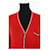 Moncler Roter Baumwollcardigan - Ansicht 2
