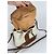 Vintage Courreges Leder Eimer Tasche weiß braun - Ansicht 4
