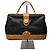 Vintage Courreges Leder Tasche braun schwarz