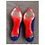 Décolleté Christian Louboutin in vernice blu - vista 3