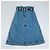 Vestido Chanel em denim azul sem alças com pérolas - vista 3