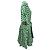 Abito mini camicia stampato Beata arricciato in cotone verde di Diane von Furstenberg - vista 2