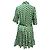 Abito mini camicia stampato Beata arricciato in cotone verde di Diane von Furstenberg - vista 3