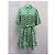 Abito mini camicia stampato Beata arricciato in cotone verde di Diane von Furstenberg - vista 5