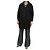 Abrigo de lana negro Dolce & Gabbana con lazos